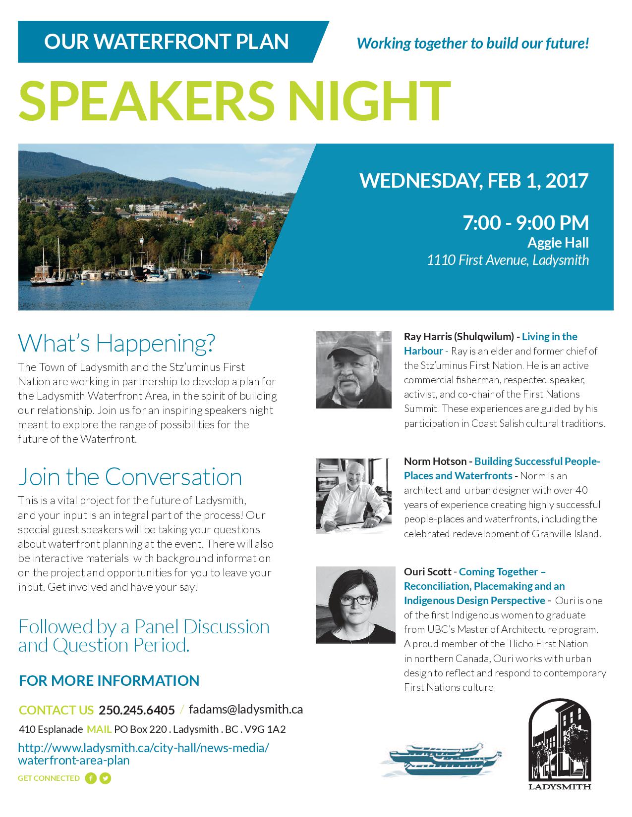 Waterfront Plan Speakers Night