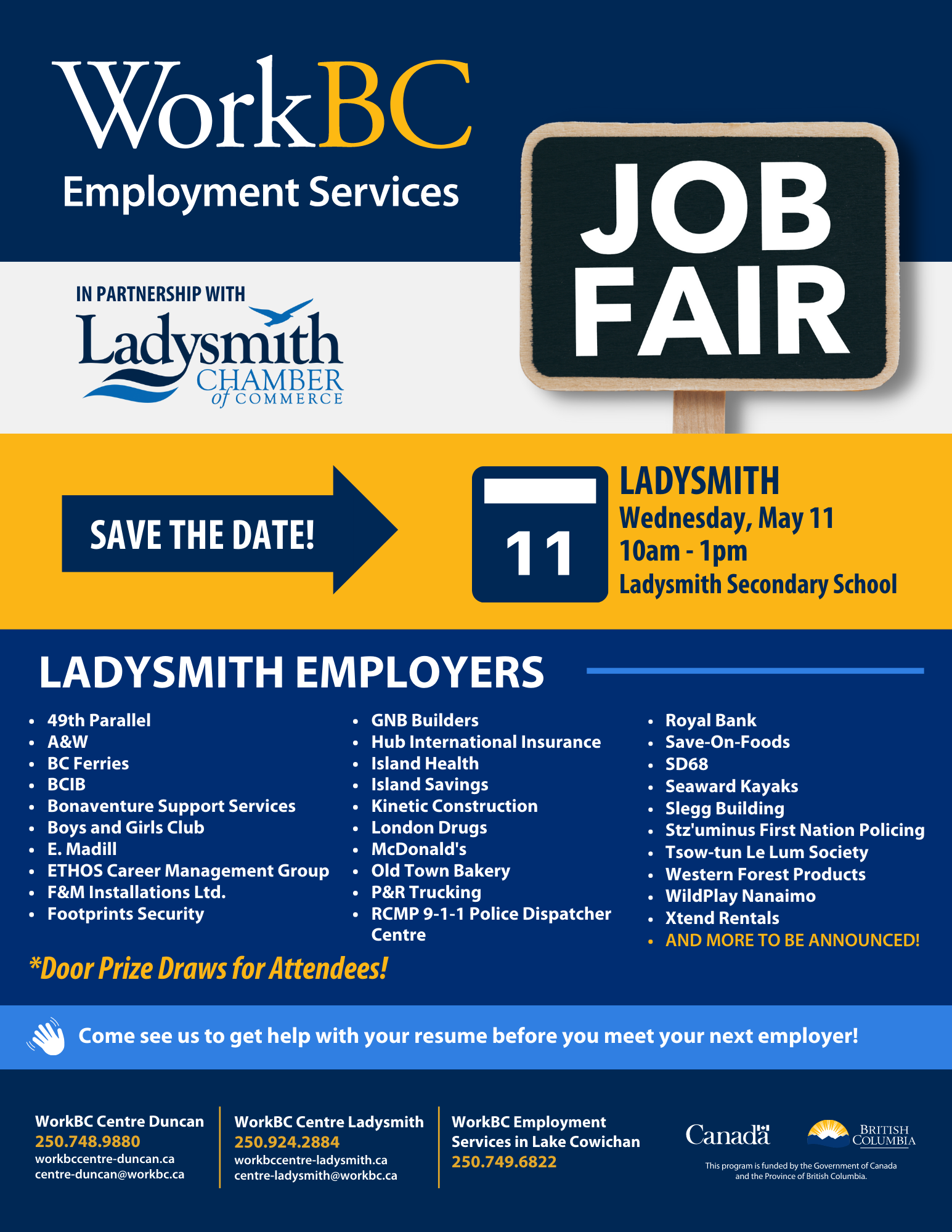 Chamber Membership Benefit! Is your business hiring? Ladysmith Chamber of Commerce